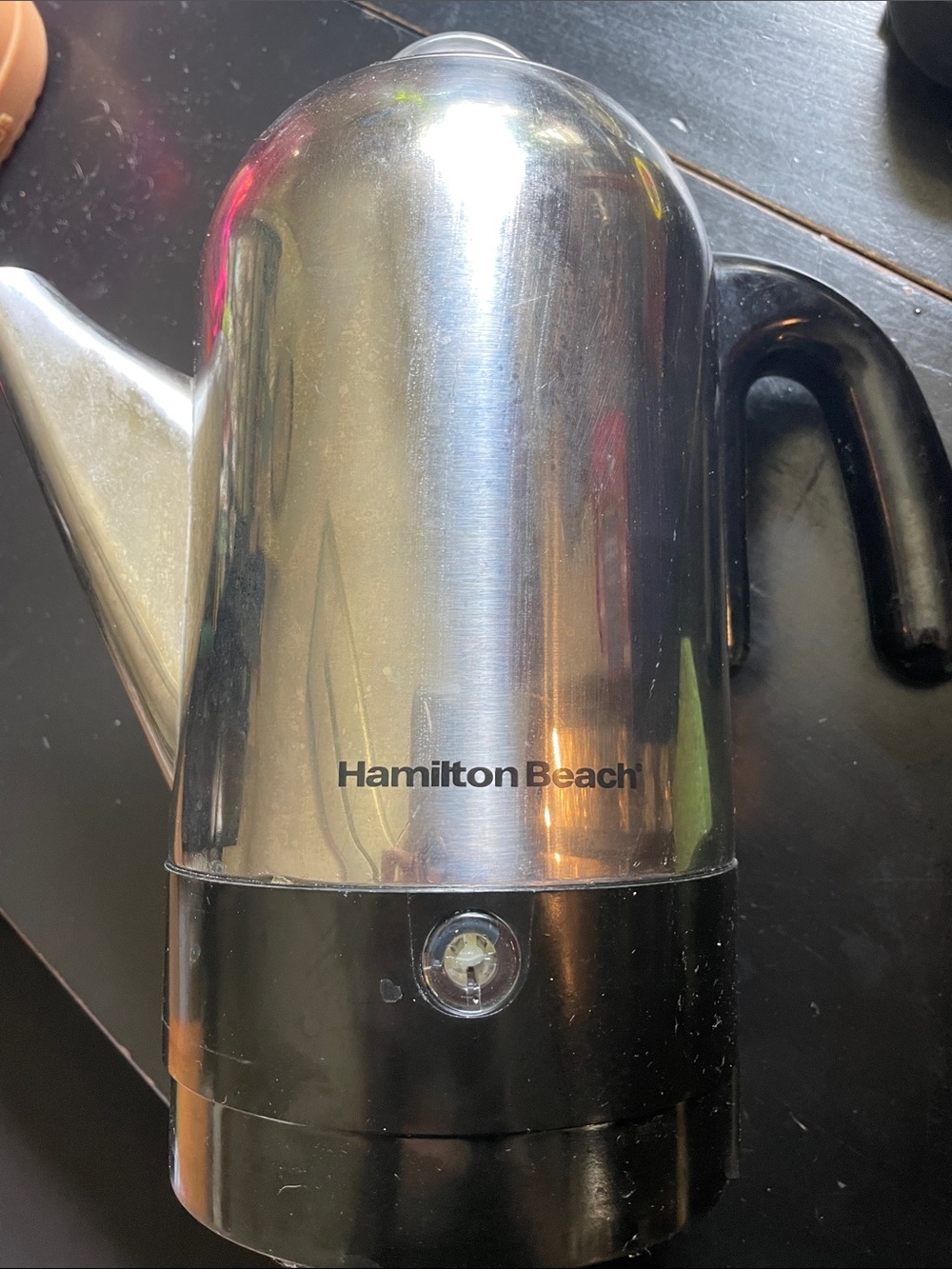 Hamilton Beach Stainless Steel and Black Electric Kettle - Polished Finish